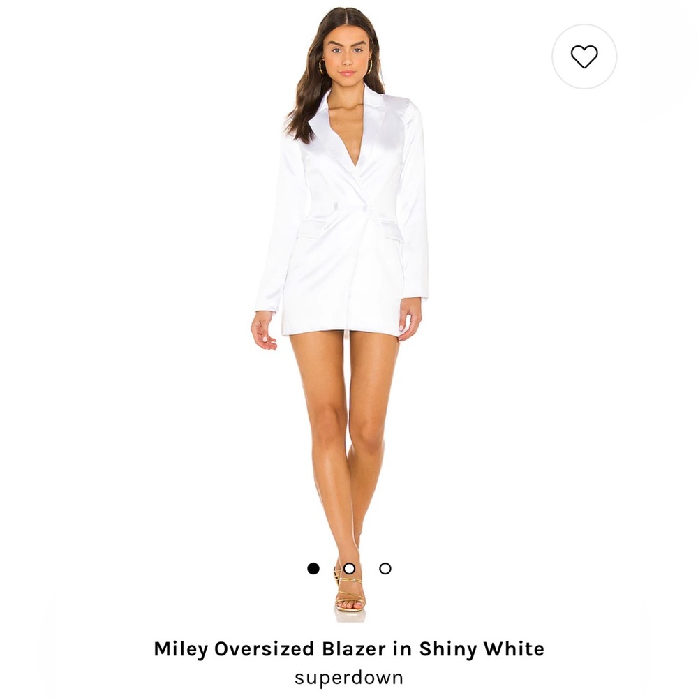 REVOLVE, Superdown Miley Oversized Blazer in Shiny White, S